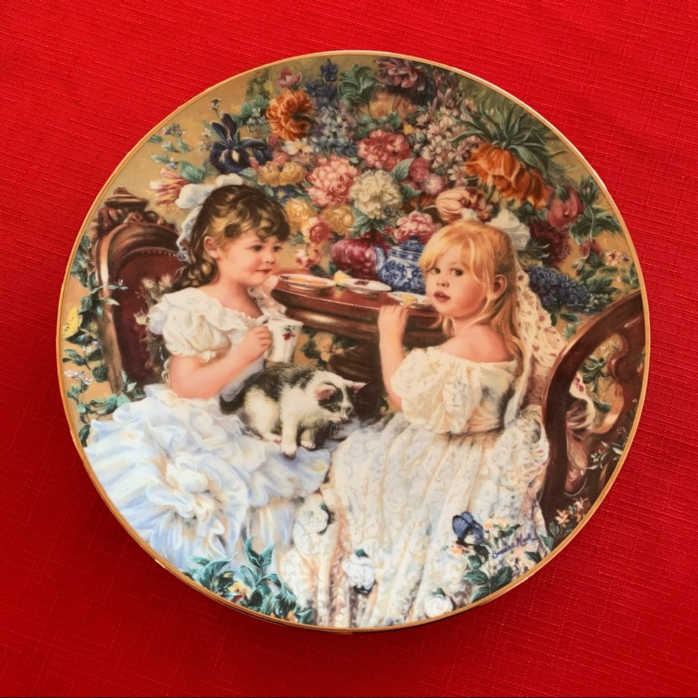 Vintage “The Tea Party” Reco 1991 Bradex Limited Edition Decorative Plate